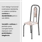 Conjunto De Mesa Tubular 100cm X 60cm Tampo Em Mdf Com 4 Cade