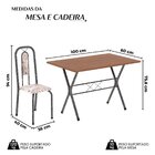 Conjunto De Mesa Tubular 100cm X 60cm Tampo Em Mdf Com 4 Cade