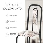 Conjunto De Mesa Tubular 100cm X 60cm Tampo Em Mdf Com 4 Cade