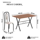 Conjunto De Mesa Tubular 100cm X 60cm Tampo Em Mdf Com 4 Cade