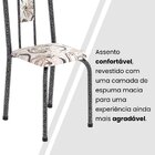 Conjunto De Mesa Tubular 100cm X 60cm Tampo Em Mdf Com 4 Cade