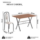 Conjunto De Mesa Tubular 100cm X 60cm Tampo Em Mdf Com 4 Cade