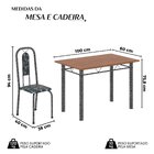 Conjunto De Mesa Tubular 100cm X 60cm Tampo Mdf Com 4 Cadeira