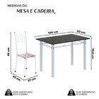 Conjunto De Mesa Tubular 100x60cm Com Tampo E 4 Cadeiras Dany