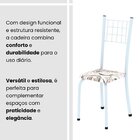 Conjunto De Mesa Tubular 100x60cm Tampo Com 4 Cadeiras Dany A