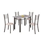 Conjunto De Mesa Tubular 100x60cm Tampo Com 4 Cadeiras Dany B