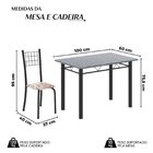 Conjunto De Mesa Tubular 100x60cm Tampo Com 4 Cadeiras Dany B