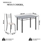 Conjunto De Mesa Tubular 100x60cm Tampo Com 4 Cadeiras Dany P