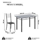 Conjunto De Mesa Tubular 100x60cm Tampo Com 4 Cadeiras Dany P