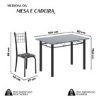 Conjunto De Mesa Tubular 100x60cm Tampo Com 4 Cadeiras Dany P