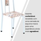 Conjunto De Mesa Tubular 100x60cm Tampo De Vidro Com 4 Cadeir