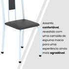Conjunto De Mesa Tubular 100x60cm Tampo Em Ardósia Com 4 Cade