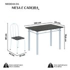 Conjunto De Mesa Tubular 100x60cm Tampo Em Ardósia Indiano Co