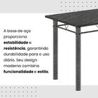Conjunto De Mesa Tubular 100x60cm Tampo Em Ardósia Indiano Co