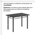 Conjunto De Mesa Tubular 100x60cm Tampo Em Ardósia Indiano Co
