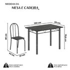 Conjunto De Mesa Tubular 100x60cm Tampo Em Ardósia Indiano Co