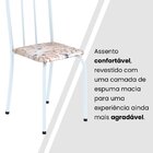 Conjunto De Mesa Tubular 100x60cm Tampo Em Ardósia Indiano Co