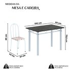 Conjunto De Mesa Tubular 100x60cm Tampo Em Ardósia Indiano Co
