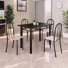 Conjunto De Mesa Tubular 100x60cm Tampo Em Ardósia Indiano Co