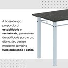 Conjunto De Mesa Tubular 100x60cm Tampo Em Ardósia Indiano Co