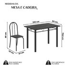 Conjunto De Mesa Tubular 100x60cm Tampo Em Ardósia Indiano Co