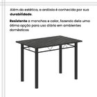 Conjunto De Mesa Tubular 100x60cm Tampo Em Ardósia Indiano Co