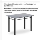 Conjunto De Mesa Tubular 100x60cm Tampo Em Granito Com 4 Cade