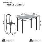Conjunto De Mesa Tubular 100x60cm Tampo Em Granito Com 4 Cade