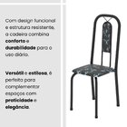 Conjunto De Mesa Tubular 100x60cm Tampo Em Granito Topázio Co