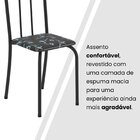 Conjunto De Mesa Tubular 100x60cm Tampo Em Mdf Com 4 Cadeiras