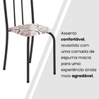 Conjunto De Mesa Tubular 100x60cm Tampo Em Mdf Com 4 Cadeiras