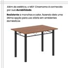 Conjunto De Mesa Tubular 100x60cm Tampo Em Mdf Com 4 Cadeiras