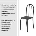 Conjunto De Mesa Tubular 100x60cm Tampo Em Mdf Com 4 Cadeiras