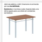 Conjunto De Mesa Tubular 100x60cm Tampo Em Mdf E 4 Cadeiras D