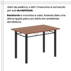 Conjunto De Mesa Tubular 100x60cm Tampo Em Mdf E 4 Cadeiras D