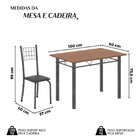 Conjunto De Mesa Tubular 100x60cm Tampo Em Mdf E 4 Cadeiras D