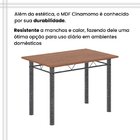 Conjunto De Mesa Tubular 100x60cm Tampo Em Mdf E 4 Cadeiras D