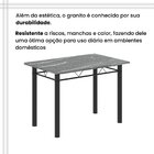 Conjunto De Mesa Tubular 100x60cm Tampo Em Topázio Com 4 Cade