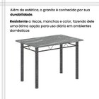 Conjunto De Mesa Tubular 100x60cm Tampo Em Topázio Com 4 Cade