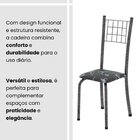 Conjunto De Mesa Tubular 100x60cm Tampo Em Topázio Com 4 Cade