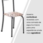Conjunto De Mesa Tubular 100x60cm Tampo Em Topázio Com 4 Cade