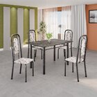 Conjunto De Mesa Tubular 120cm X 75cm Tampo Ardósia Indiano C