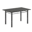 Conjunto De Mesa Tubular 120cm X 75cm Tampo Ardósia Indiano C