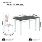 Conjunto De Mesa Tubular 120cm X 75cm Tampo Ardósia Indiano C