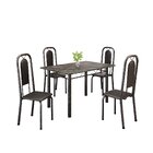 Conjunto De Mesa Tubular 120cm X 75cm Tampo Ardósia Indiano C