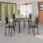 Conjunto De Mesa Tubular 120cm X 75cm Tampo Ardósia Indiano C