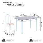 Conjunto De Mesa Tubular 120cm X 75cm Tampo Com 4 Cadeiras Be