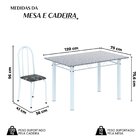 Conjunto De Mesa Tubular 120cm X 75cm Tampo Com 4 Cadeiras Pr