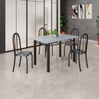 Conjunto De Mesa Tubular 120cm X 75cm Tampo Com 4 Cadeiras Pr