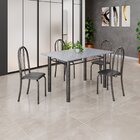 Conjunto De Mesa Tubular 120cm X 75cm Tampo Com 4 Cadeiras Pr